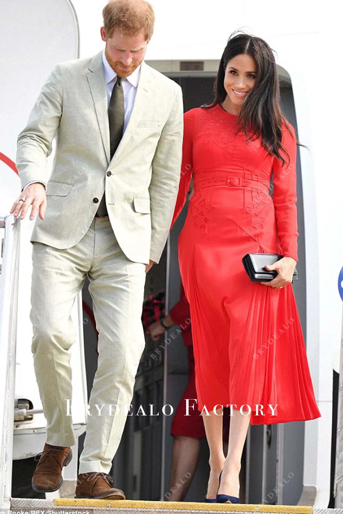 Meghan Markle Royal Tour 2018 Red Dress