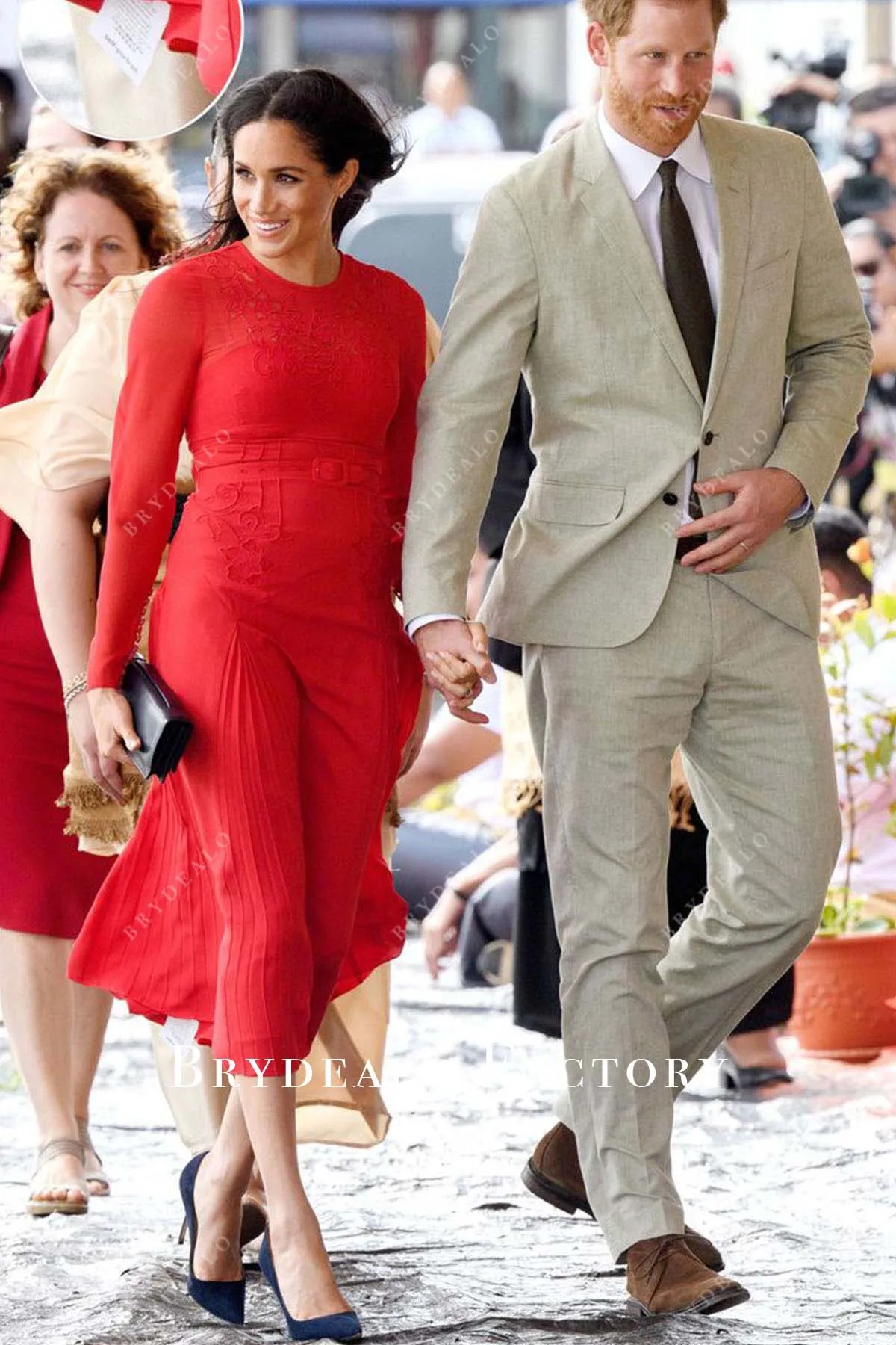 Meghan Markle Royal Tour 2018 Red Dress