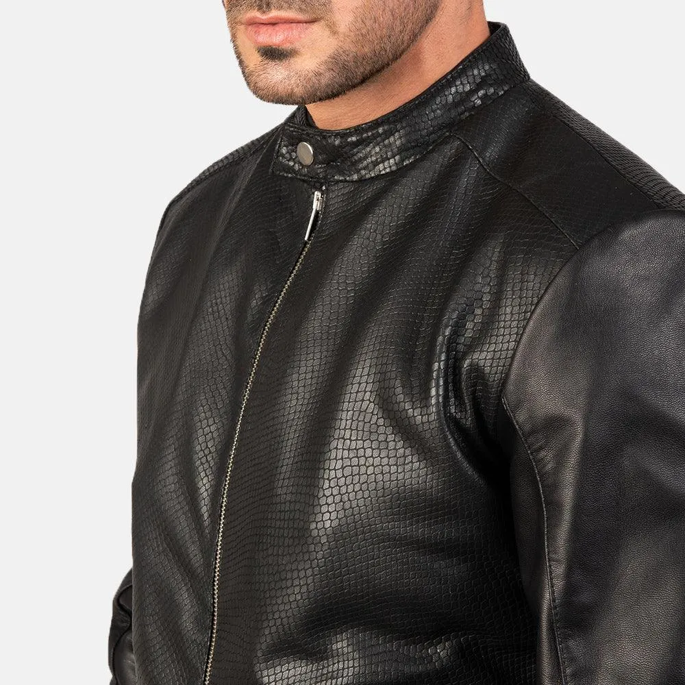 Mens Genuine Leather Bomber Jacket