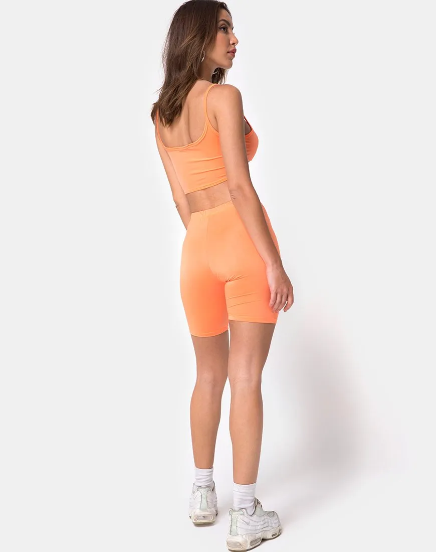 Misho Crop Top in Fluro Orange