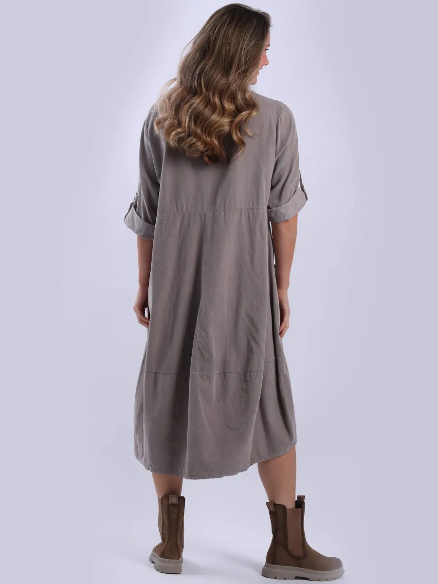 Mocha Maeve Corduroy Slouch Dress