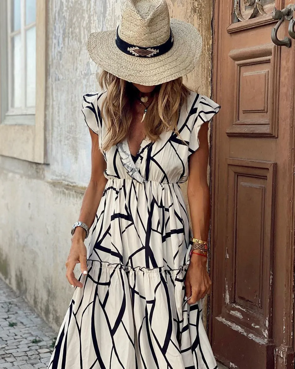 Monochrome Luna Maxi Dress