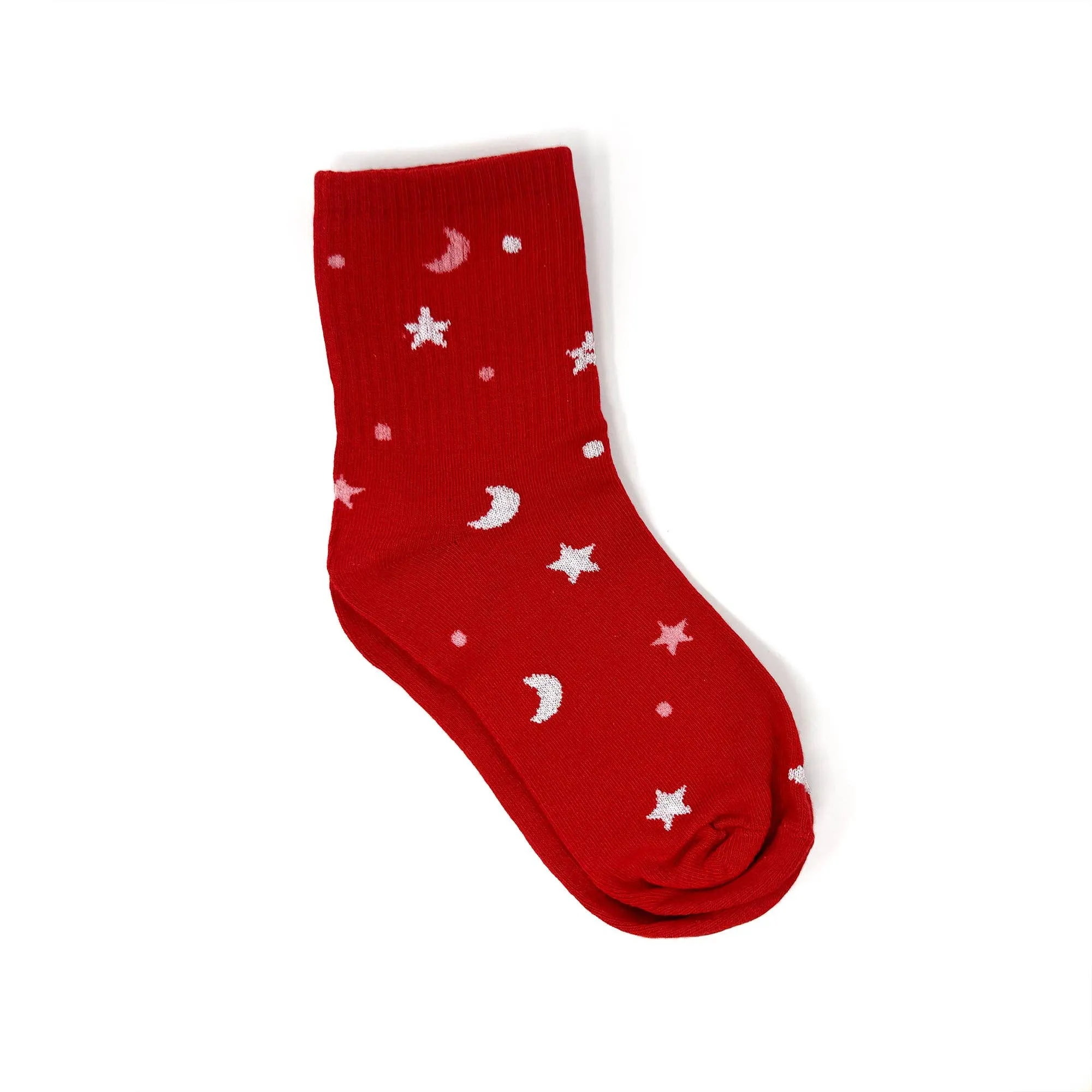 Moon and Stars Socks: Black