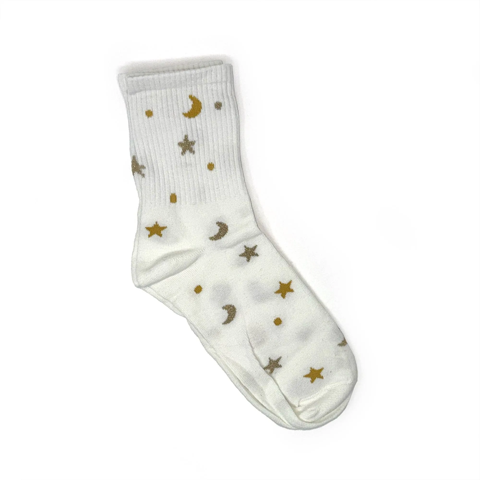 Moon and Stars Socks: Black