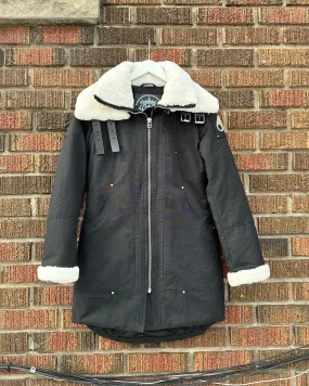 MOOSE KNUCKLE Shearling Collar 3/4 Length Puffer Coat