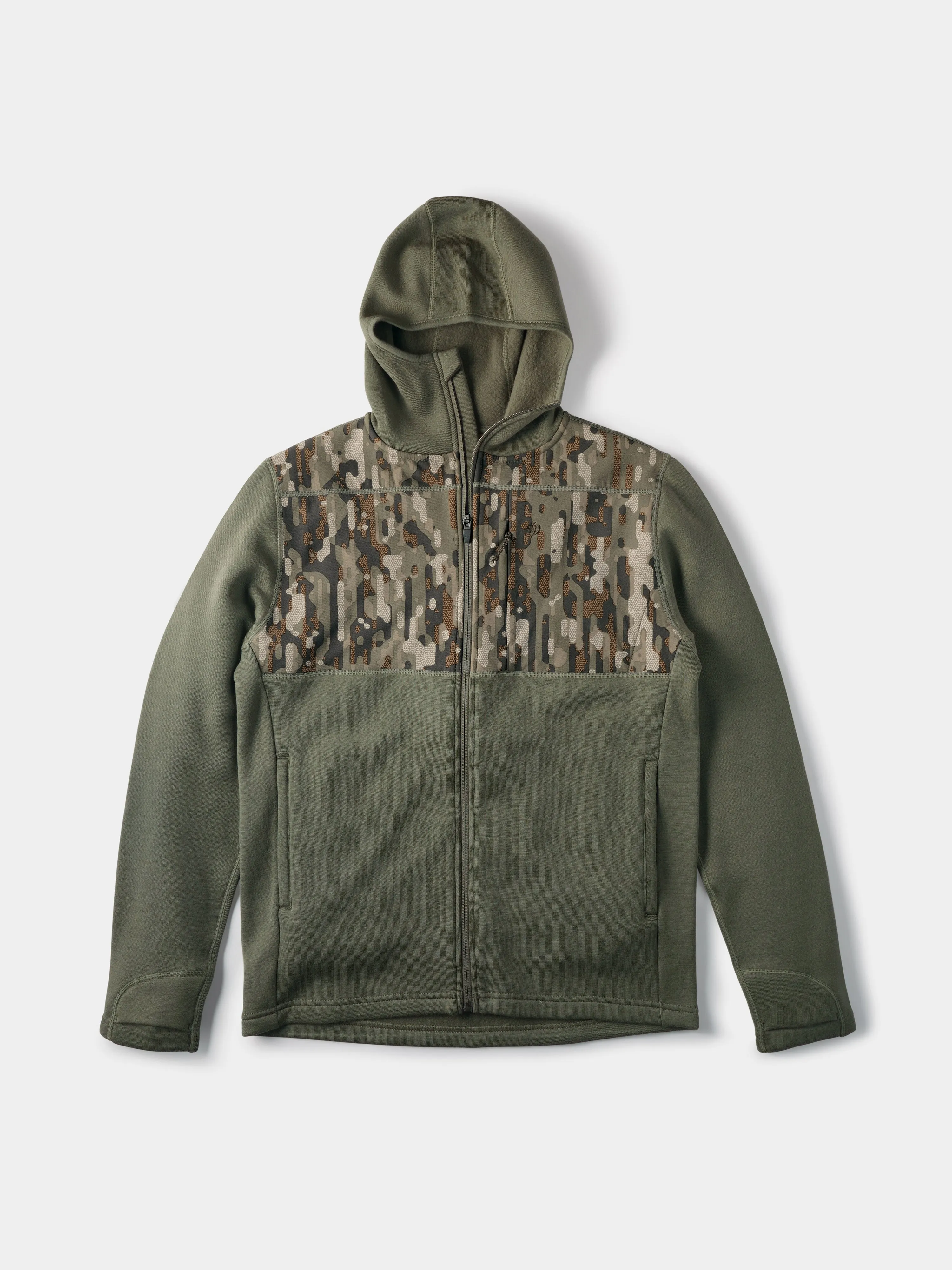 M's Barnburner Merino Hoodie Full Zip - Moss