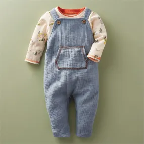 Mudpie Infant Boys Dino Overall Set