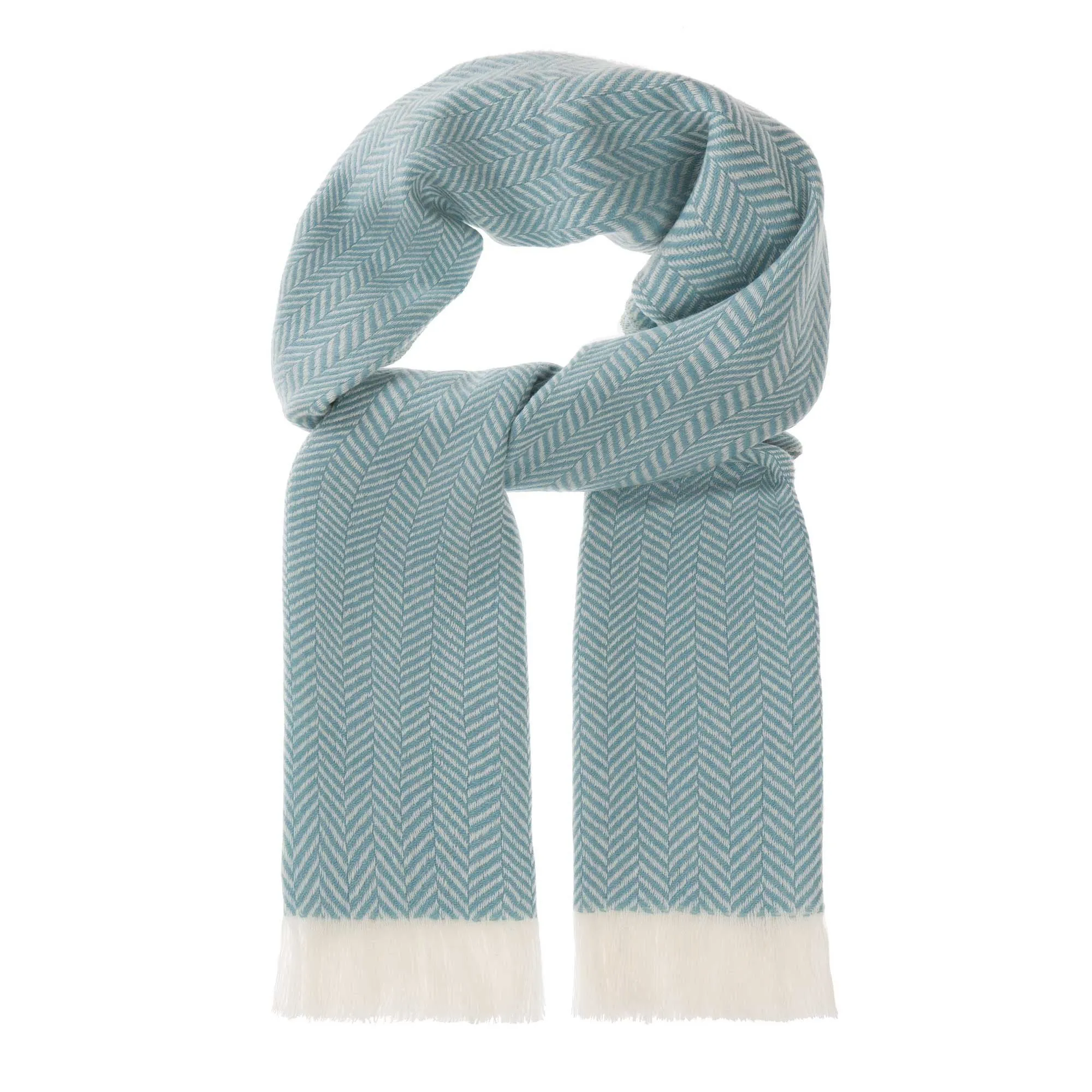 Nerva Cashmere Scarf [Mint/Cream]