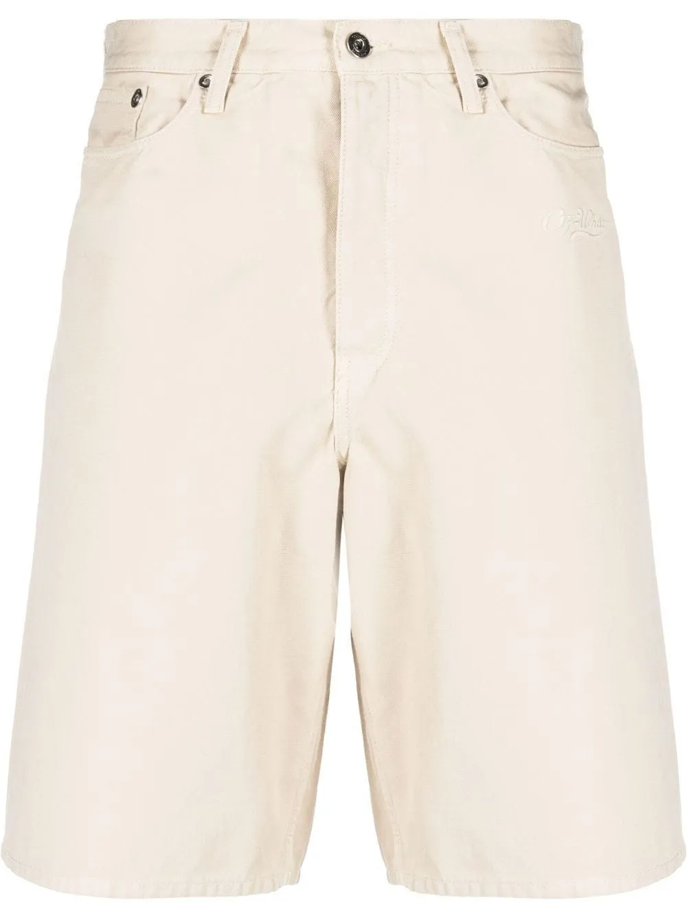 Off White Shorts Beige