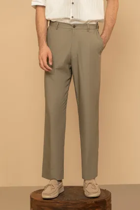 OLIVE GREEN COTTON TROUSER