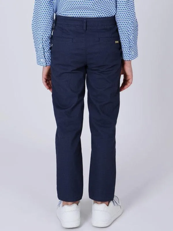 One Friday Blue Abstract Trouser