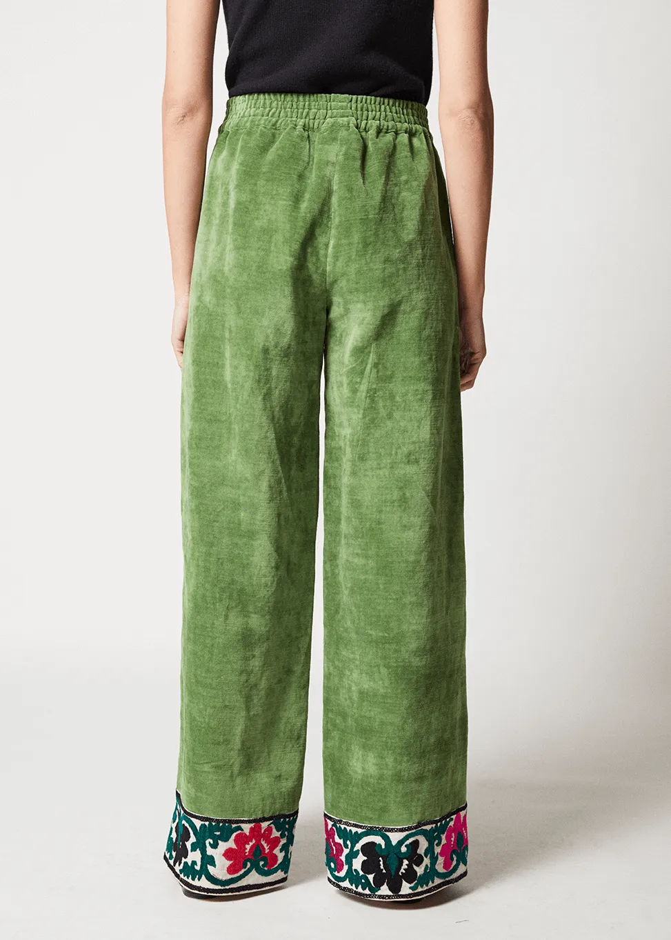 One-of-a-kind Wide Leg Pants Velvet