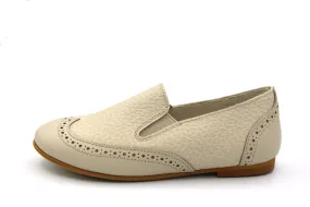 Or Kideas  Beige Wingtip Slip On 24012-or