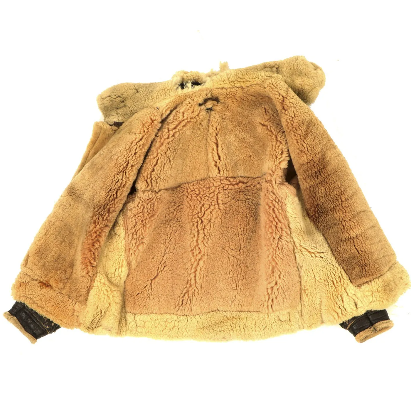 Original U.S. WWII 760th Tank Battalion Officer B-3 Sheepskin Jacket, Ike Jacket and Class A Service Coat