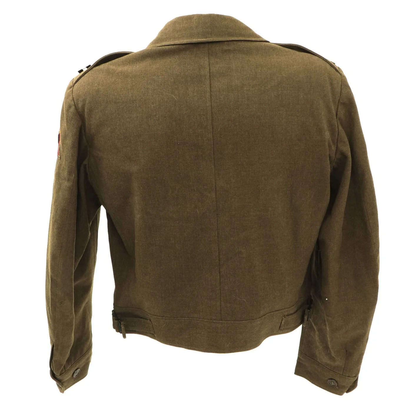 Original U.S. WWII 760th Tank Battalion Officer B-3 Sheepskin Jacket, Ike Jacket and Class A Service Coat