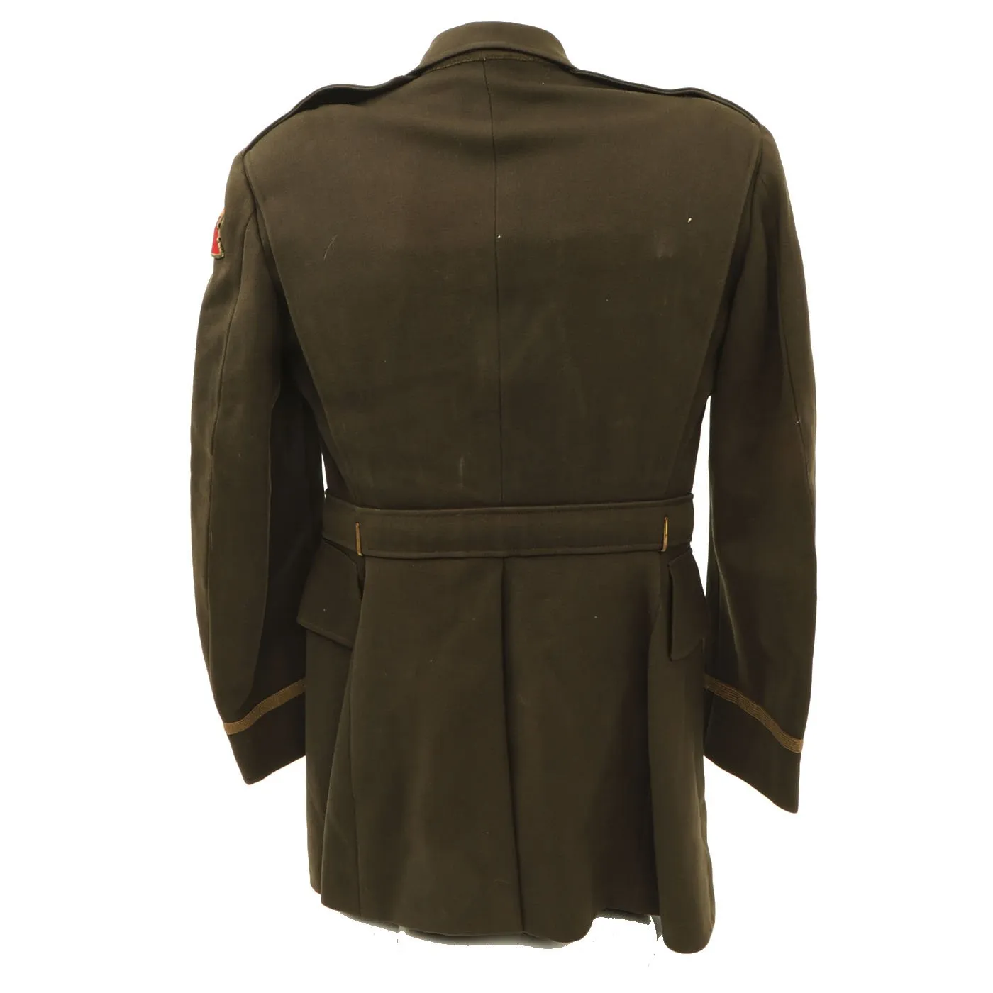 Original U.S. WWII 760th Tank Battalion Officer B-3 Sheepskin Jacket, Ike Jacket and Class A Service Coat