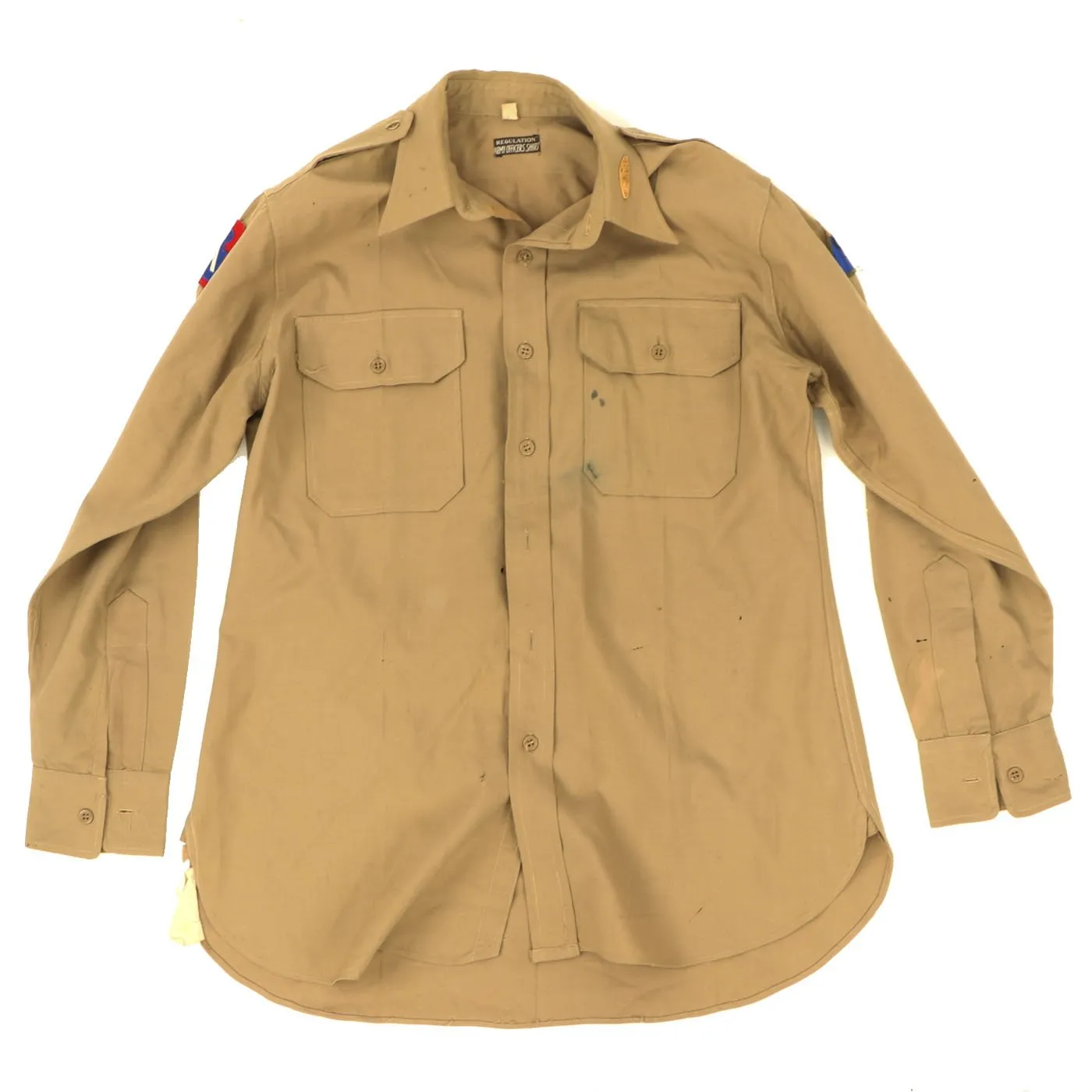 Original U.S. WWII 760th Tank Battalion Officer B-3 Sheepskin Jacket, Ike Jacket and Class A Service Coat