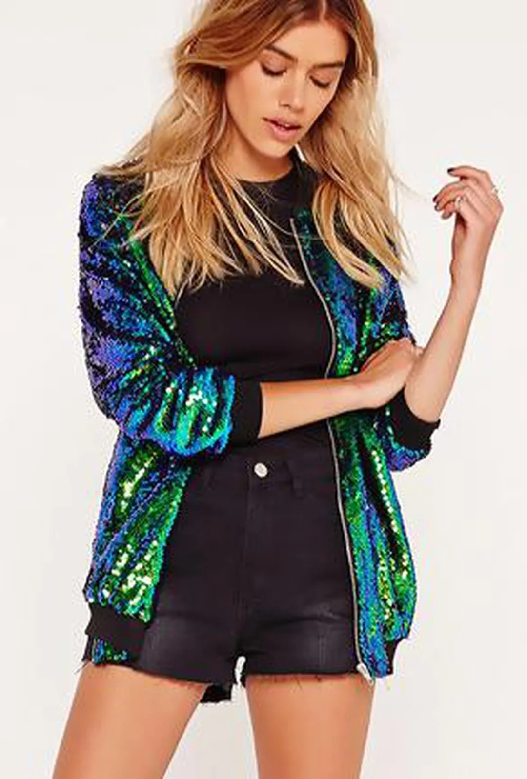 PARIS - SEQUIN BASEBALL JACKET