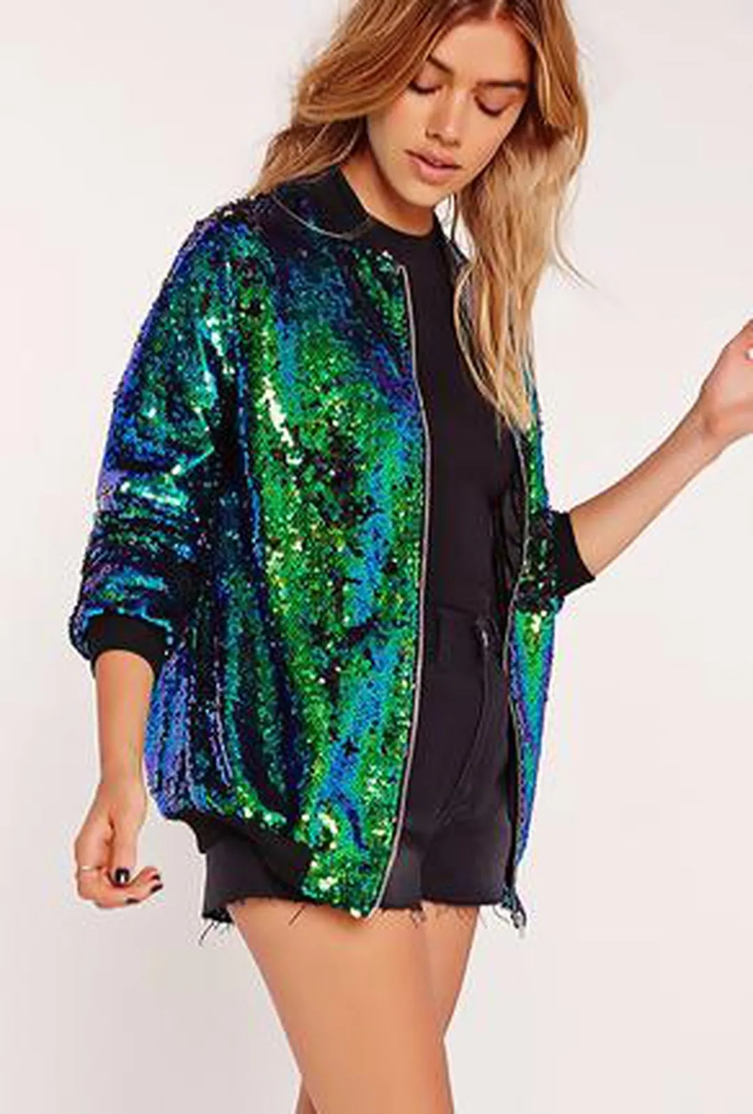 PARIS - SEQUIN BASEBALL JACKET