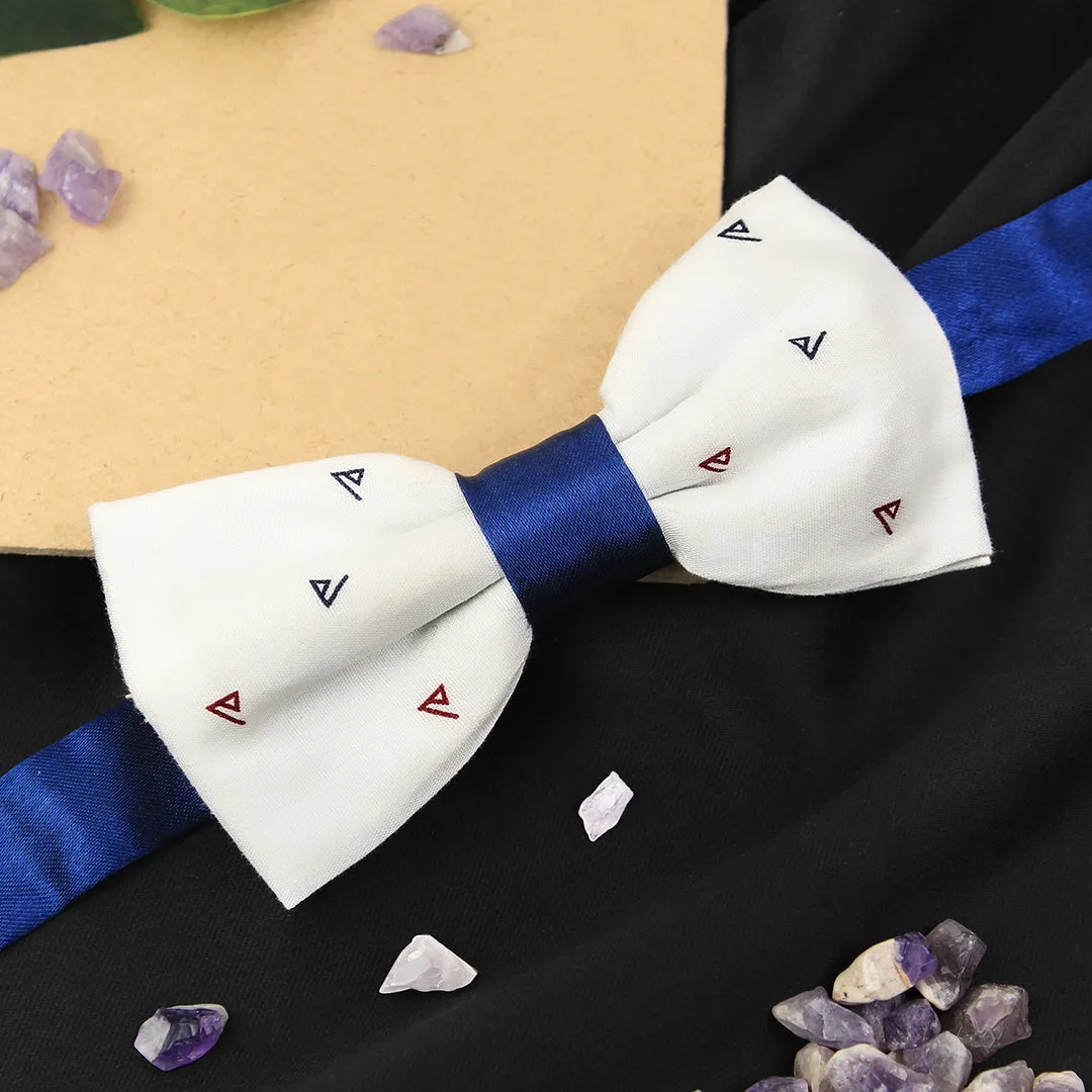 Peluche The Little Abstract White Bow Tie For Men