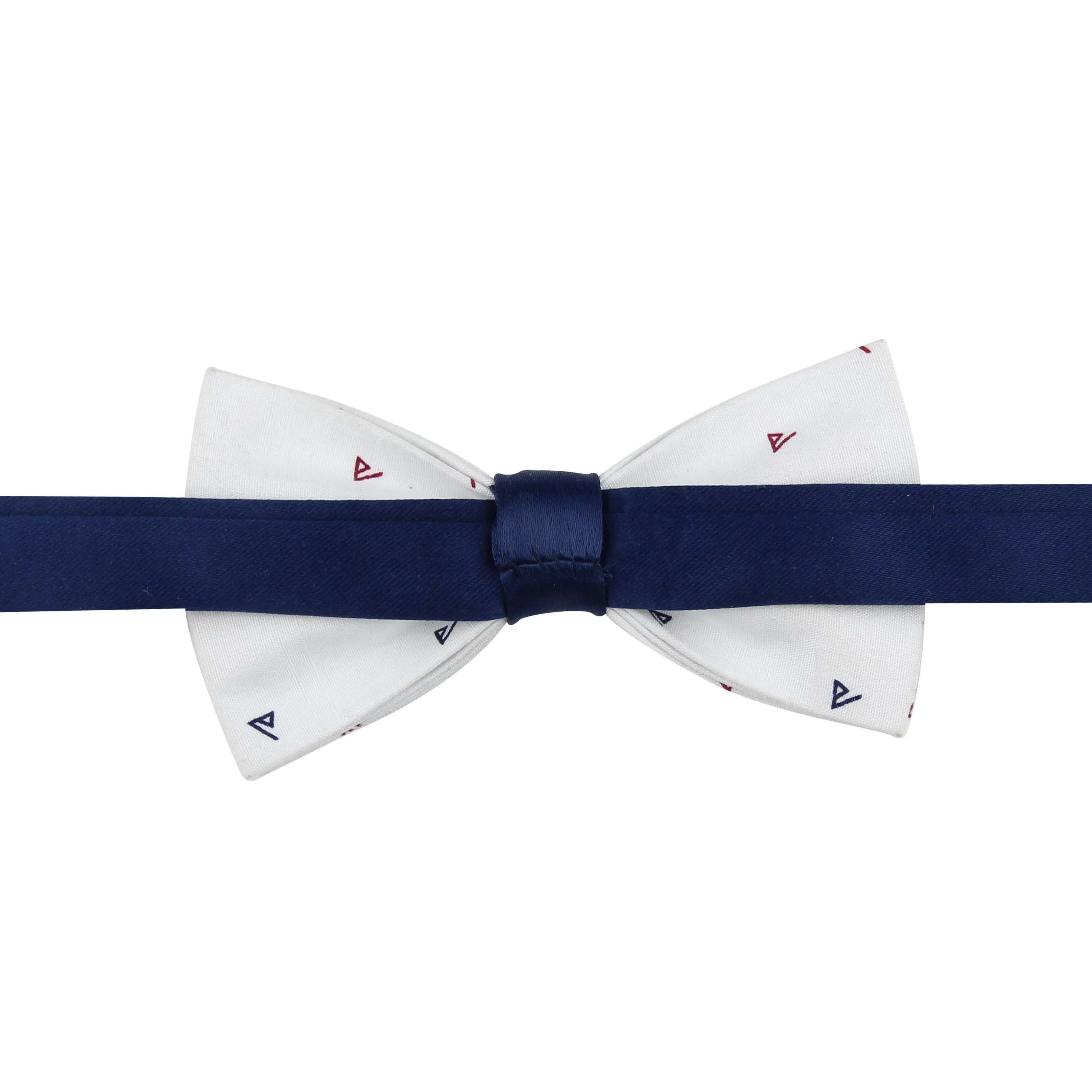 Peluche The Little Abstract White Bow Tie For Men