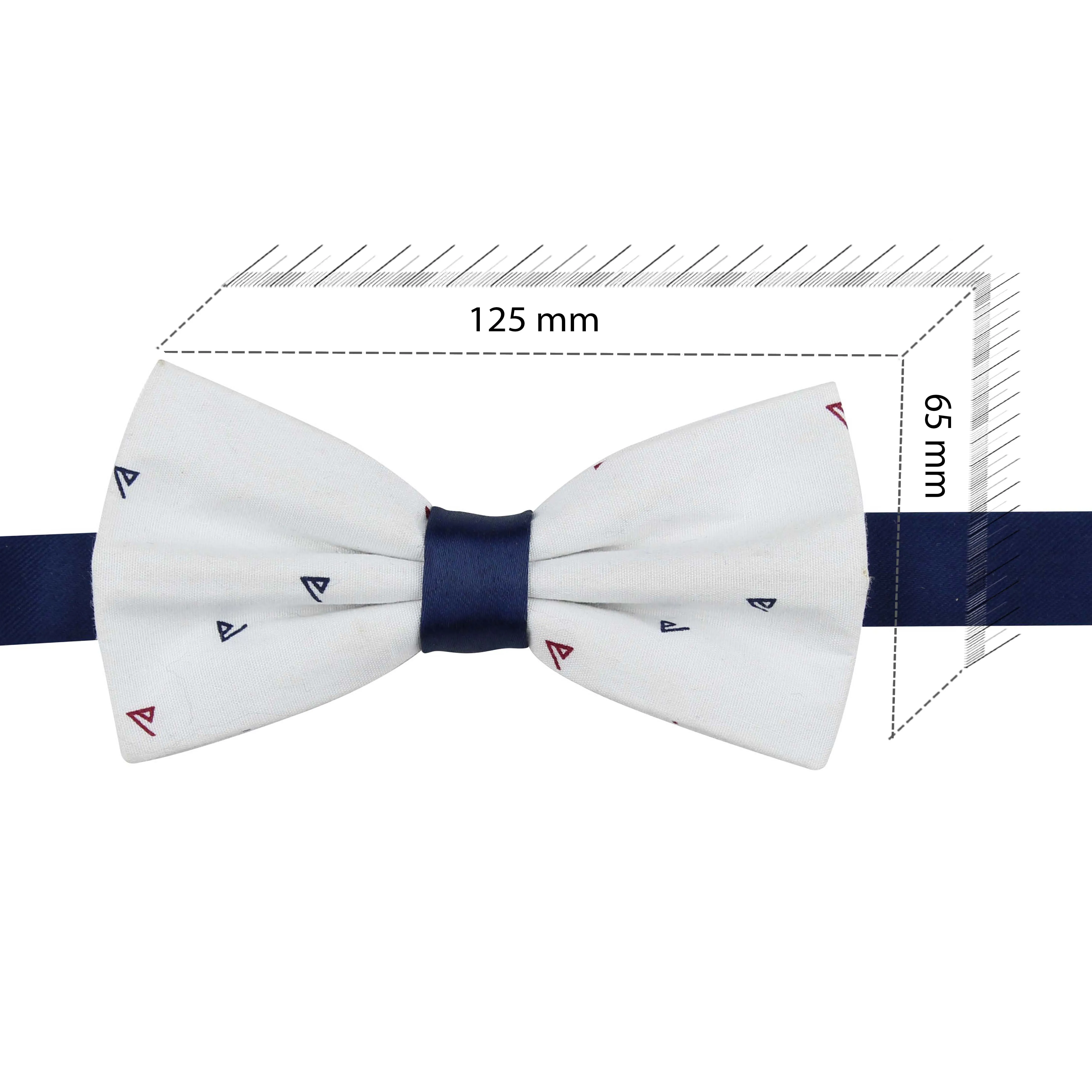 Peluche The Little Abstract White Bow Tie For Men