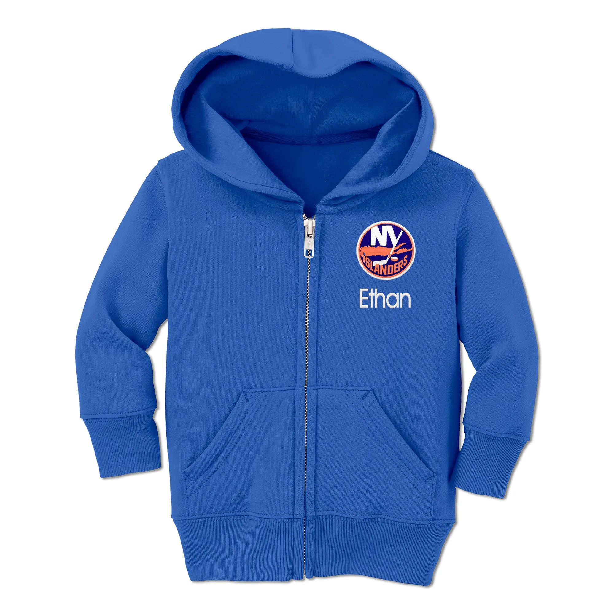 Personalized New York Islanders Toddler Full-Zip Hooded Sweatshirt