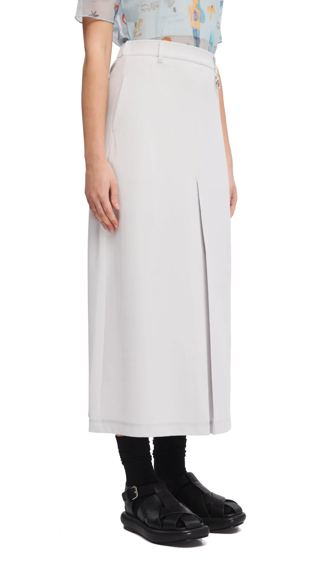 Pleated Midi Skirt