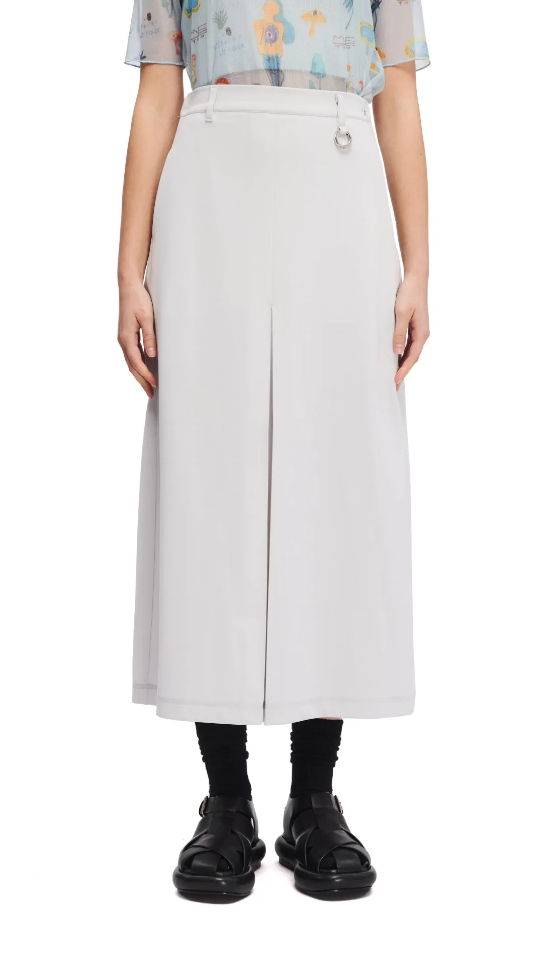 Pleated Midi Skirt