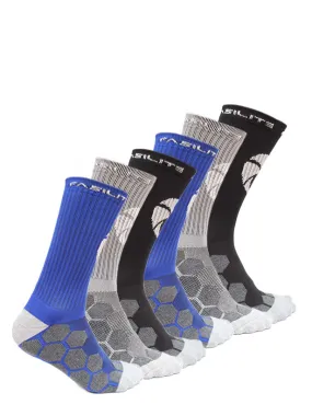 ProGrip - Pack of Six Sport Socks - 16606 - Grey / Blue / Black