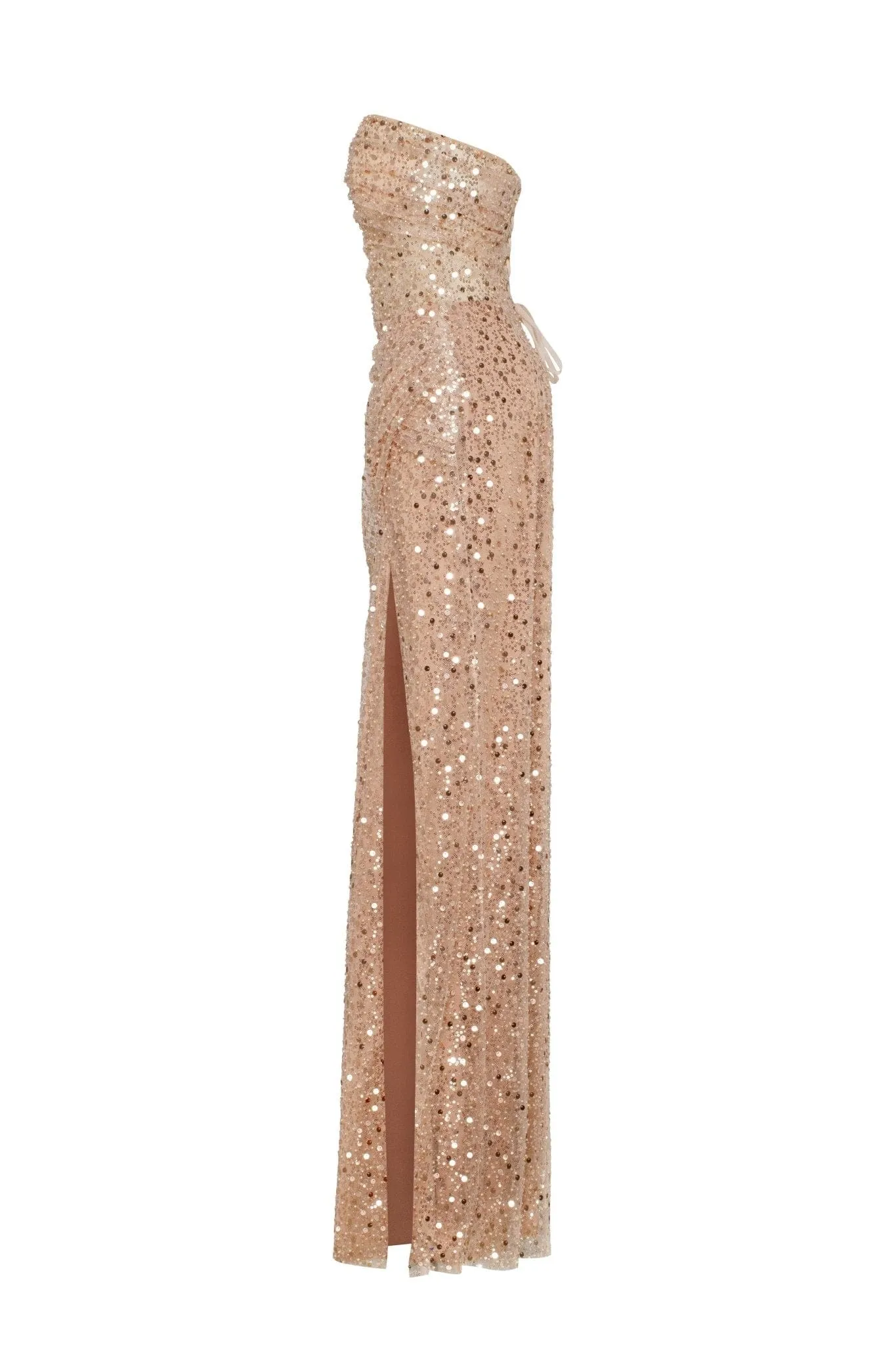 Radiant maxi dress in gold