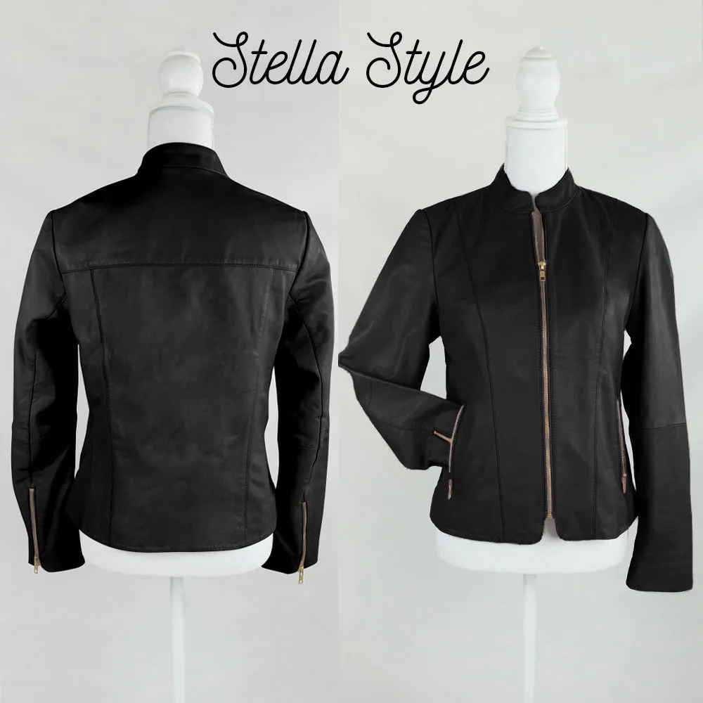 (Real Leather) Custom Mrs Surname Leather Jacket