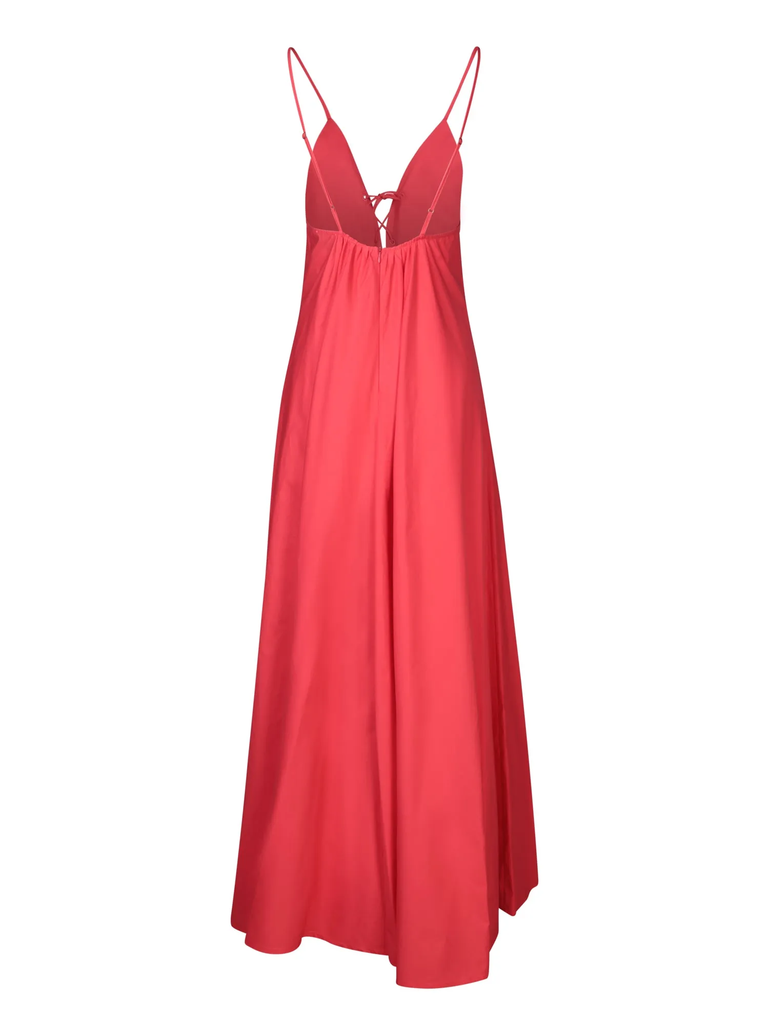 Red Poplin Slip Dress