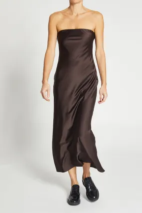 Saint Art New York - Chase Strapless Dress in Chestnut