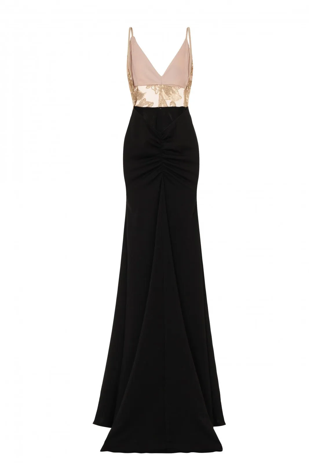 Shayla Black Slinky Backless Fishtail Maxi Dress