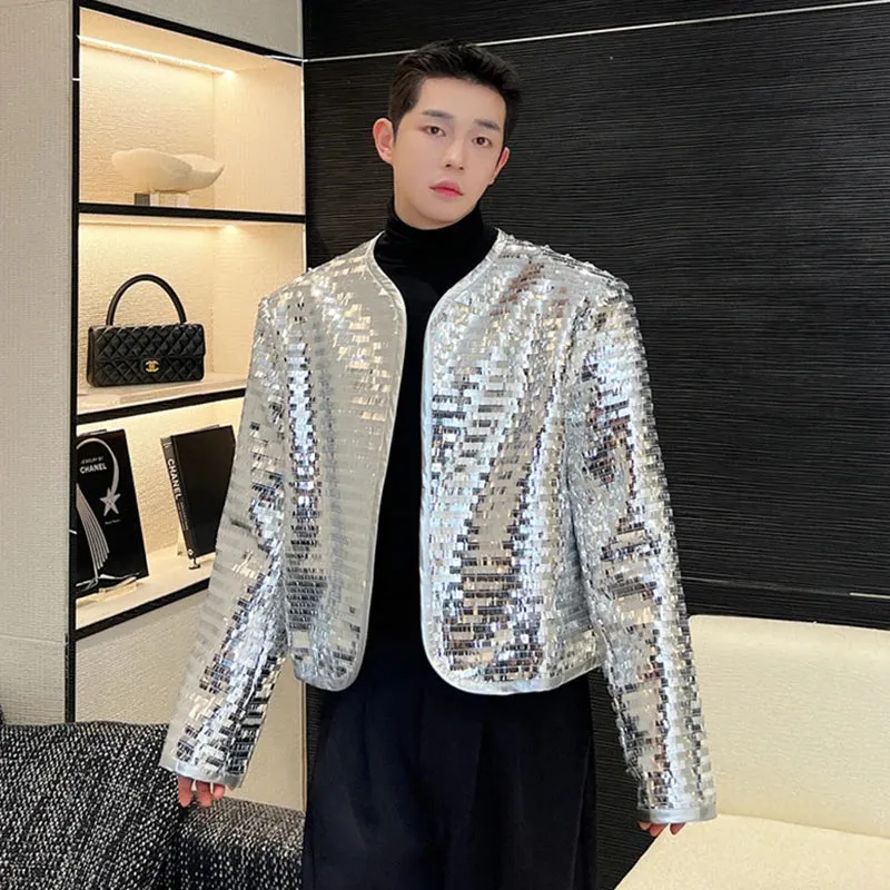 Silver Sequin Niche Design Jacket