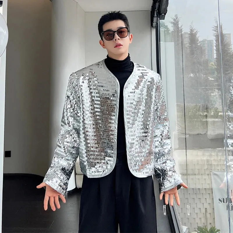 Silver Sequin Niche Design Jacket