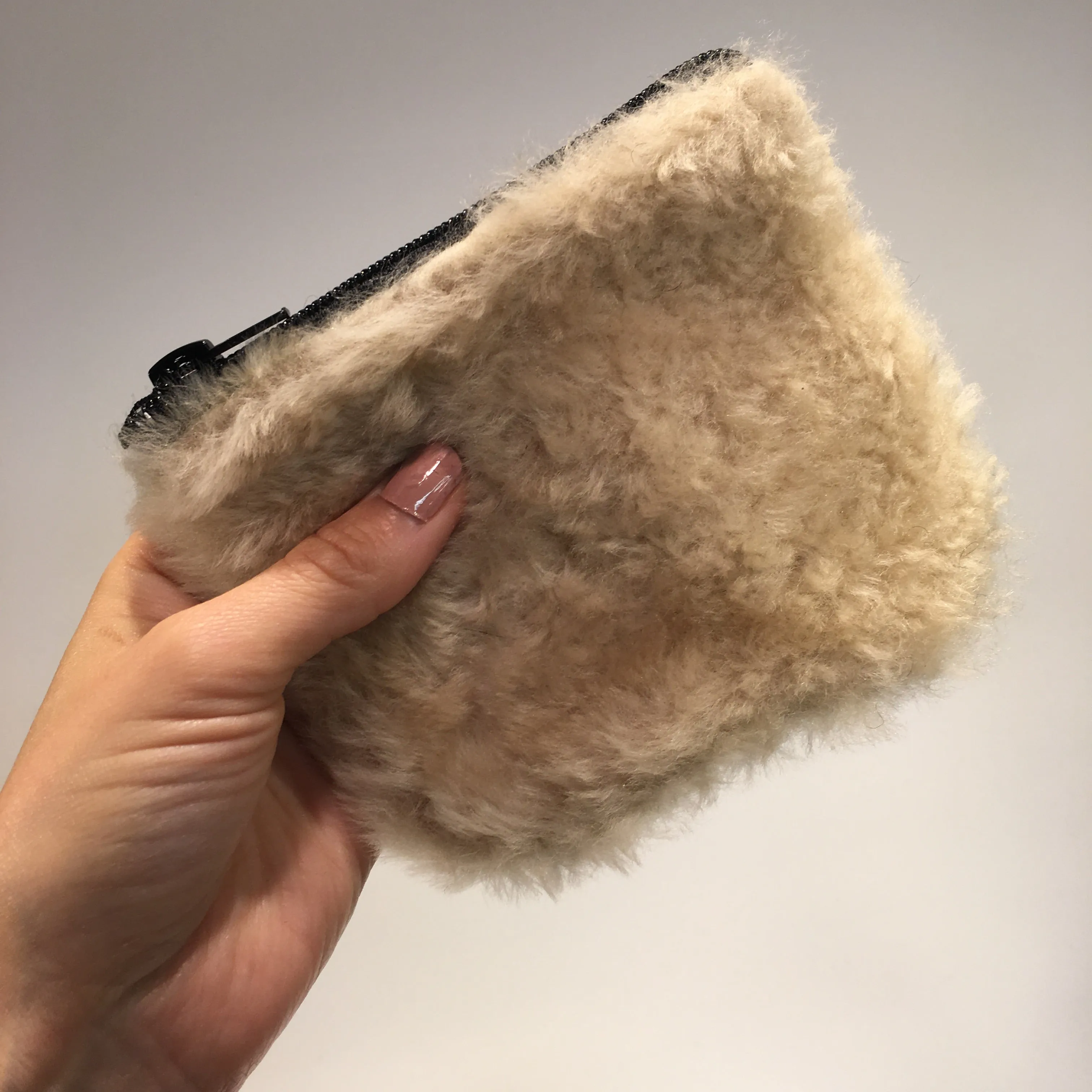 Small Recycled Shearling Pouch