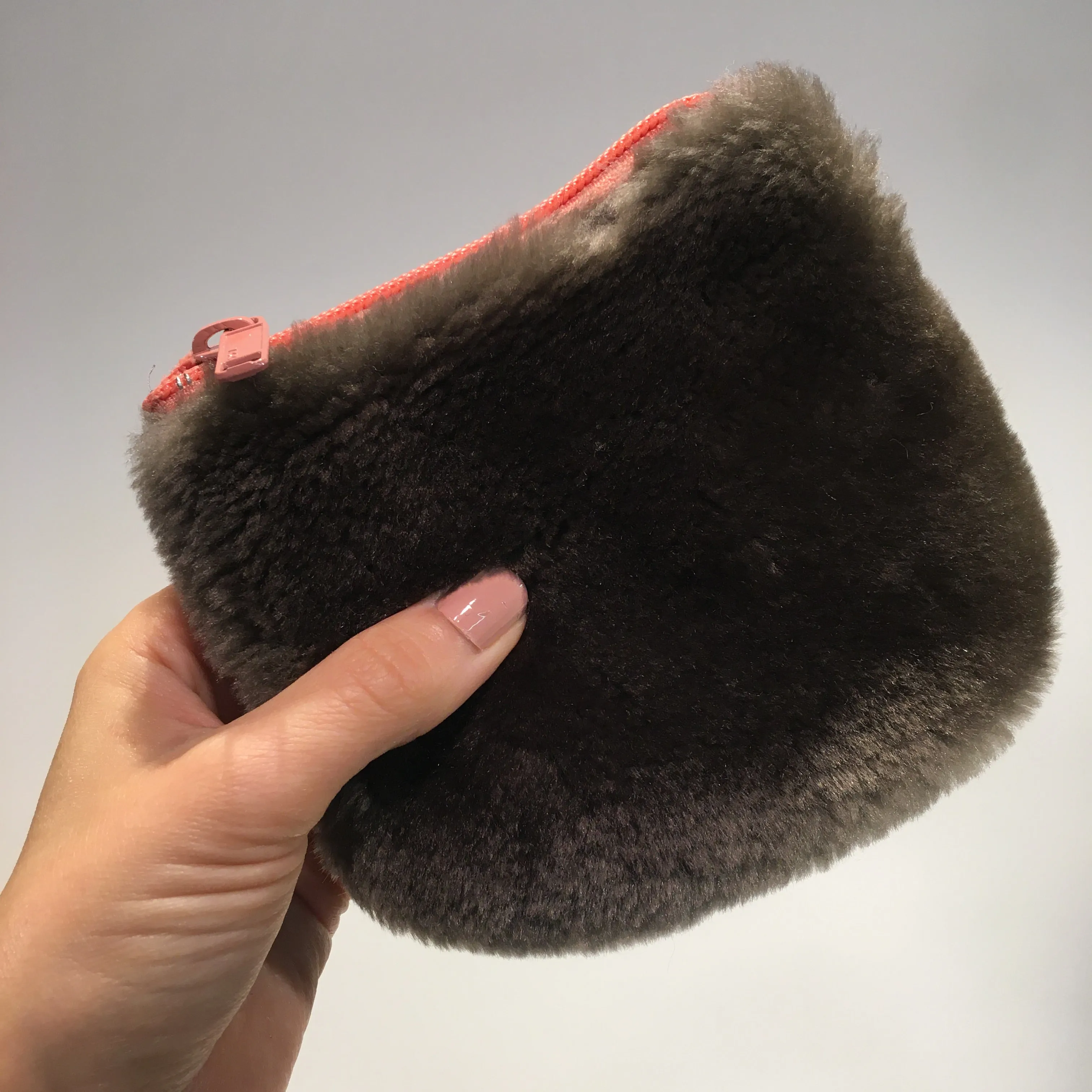 Small Recycled Shearling Pouch