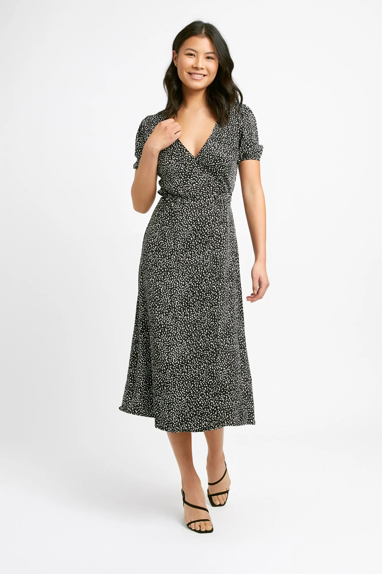 Snow Leopard Wrap Dress