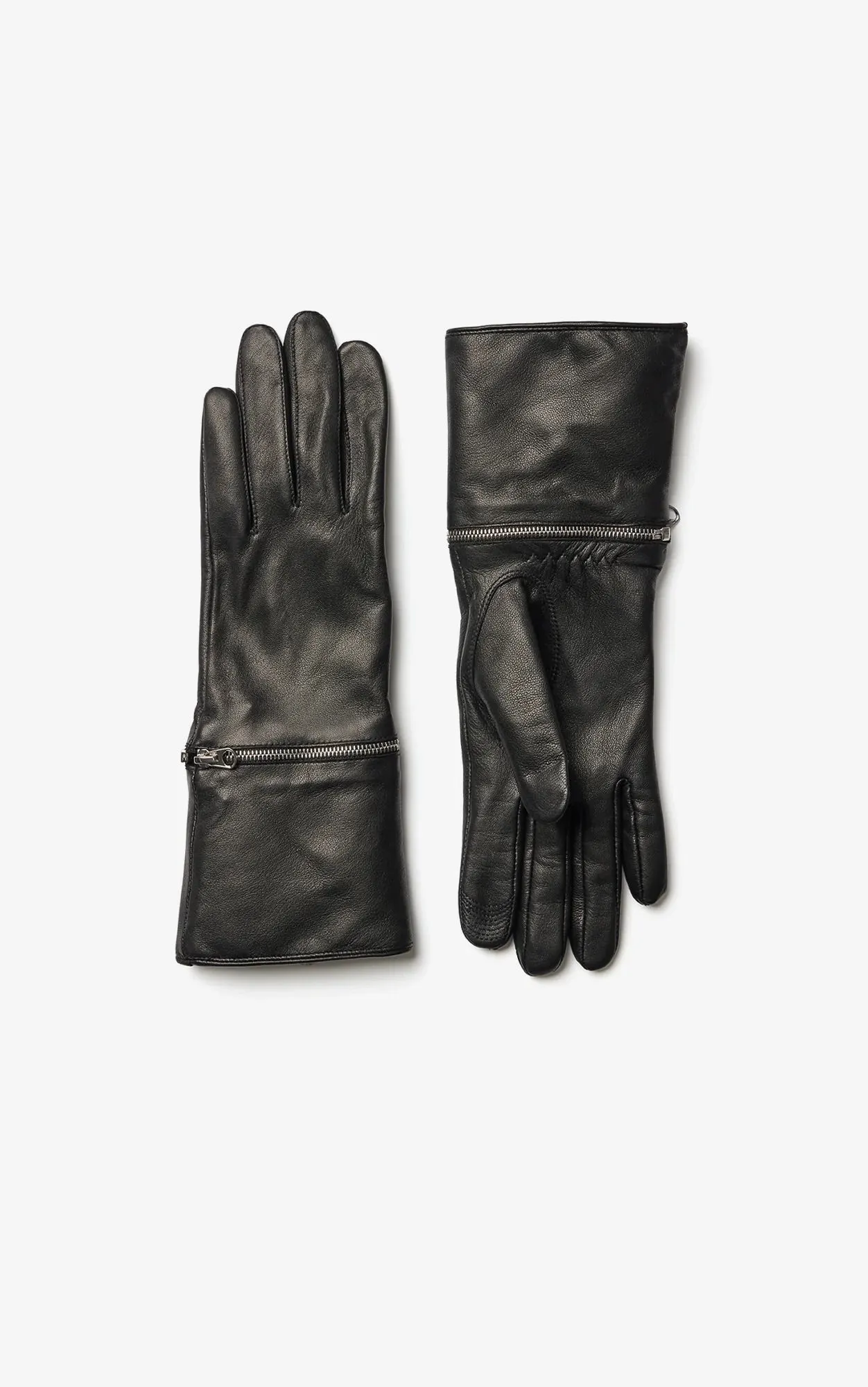 SOIA&KYO DEMY- Leather Gloves With Knit Lining