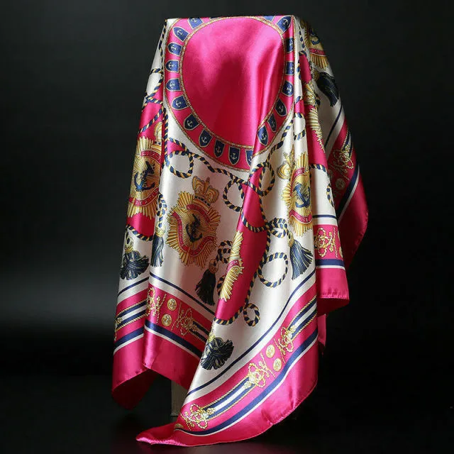 Square Silk Satin Hijab Scarf