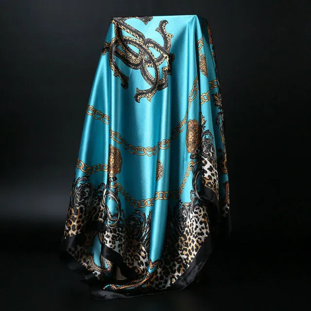 Square Silk Satin Hijab Scarf