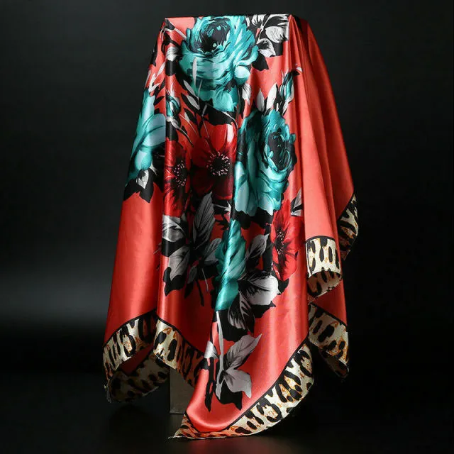 Square Silk Satin Hijab Scarf