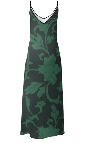 Storm Green Floral Slip Dress