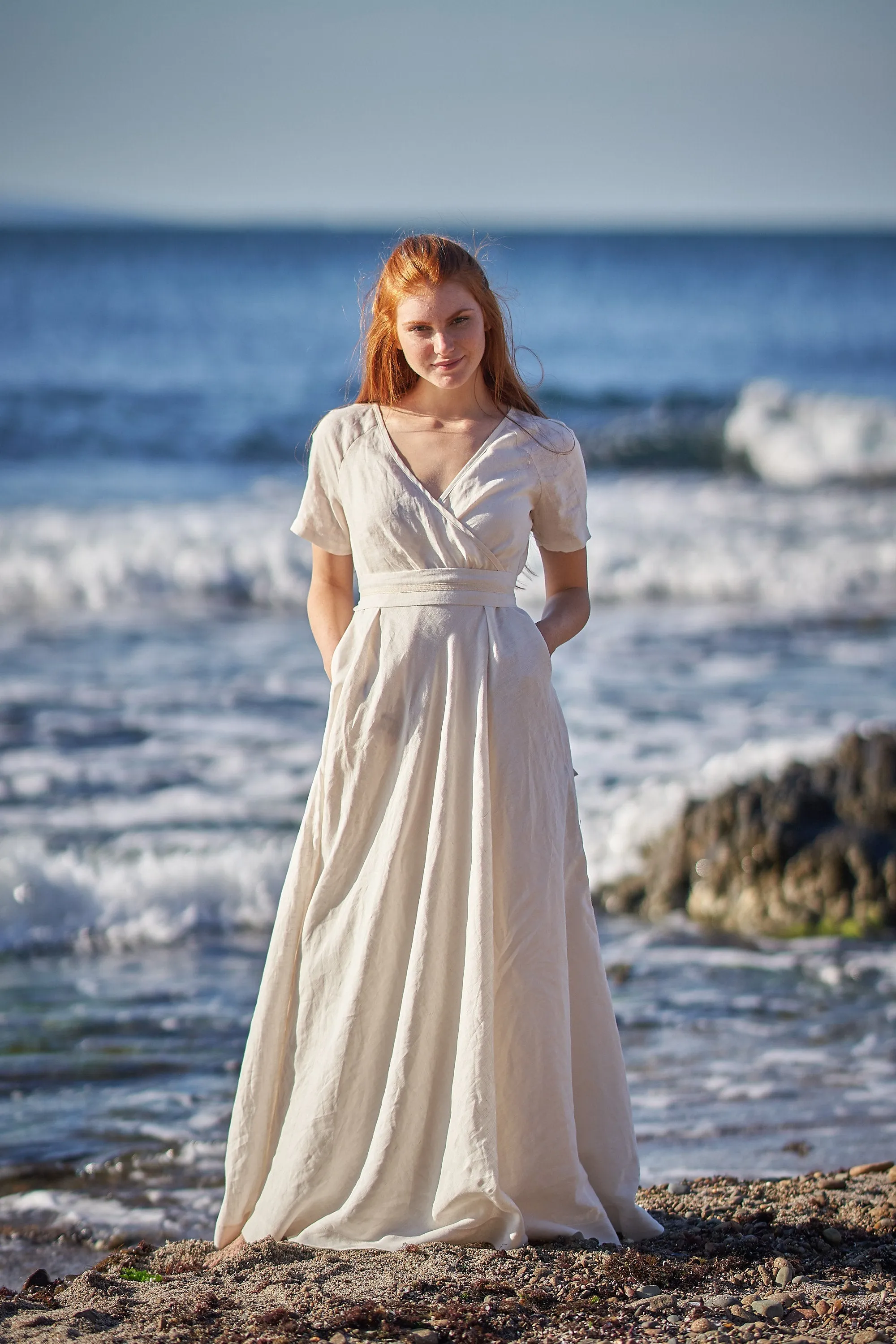 Summer Linen Wedding Dress