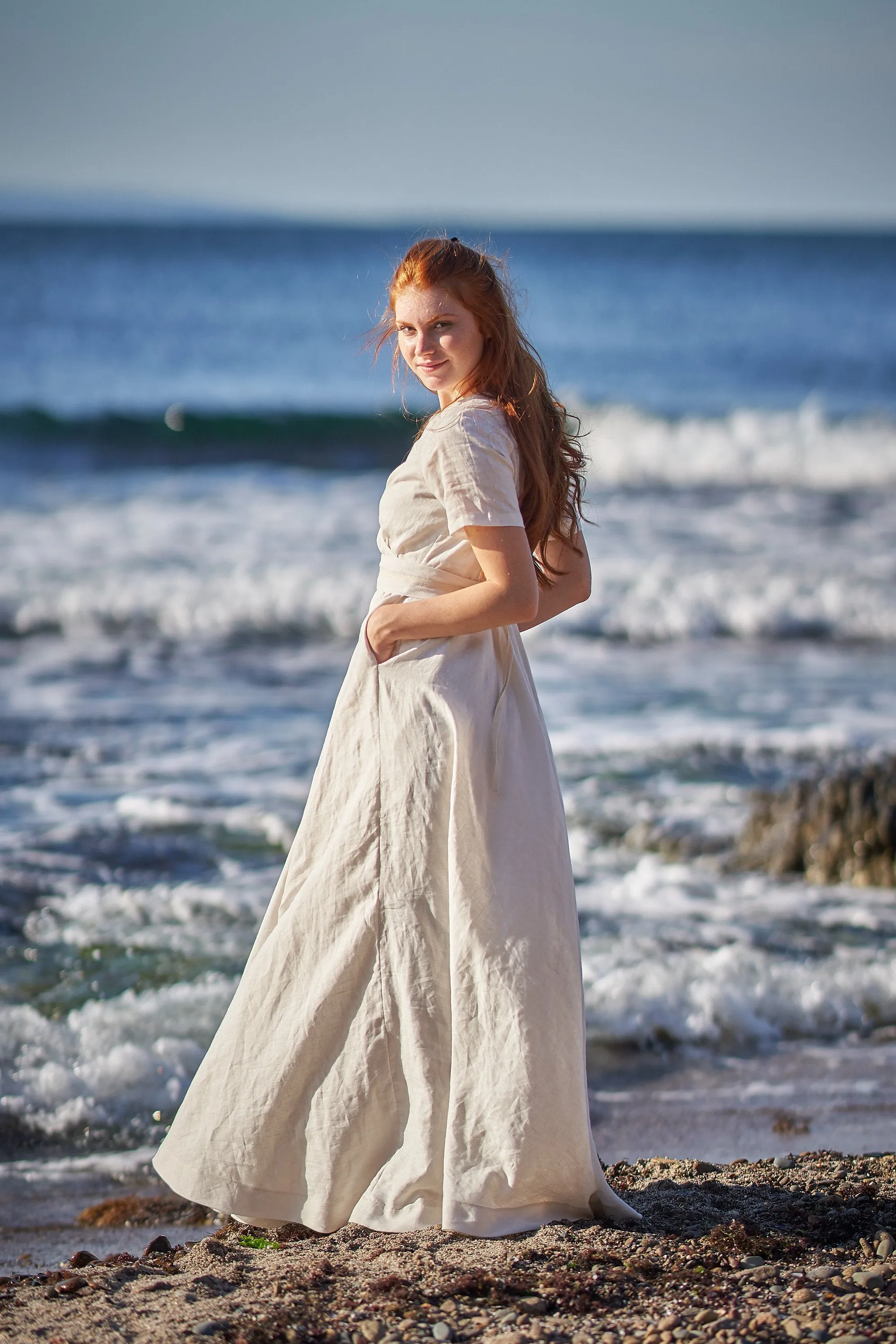 Summer Linen Wedding Dress