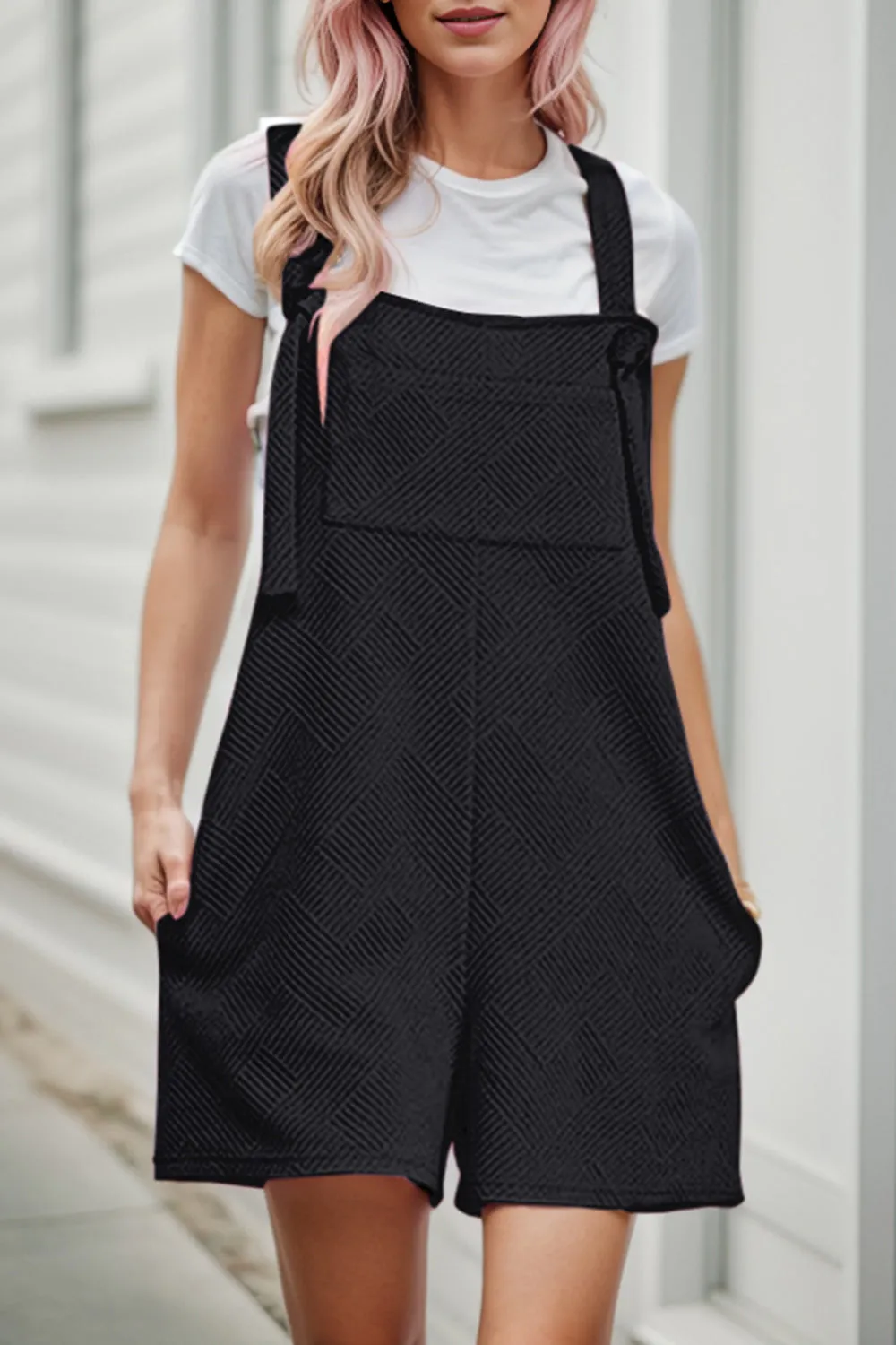 Textured Overall with Pockets