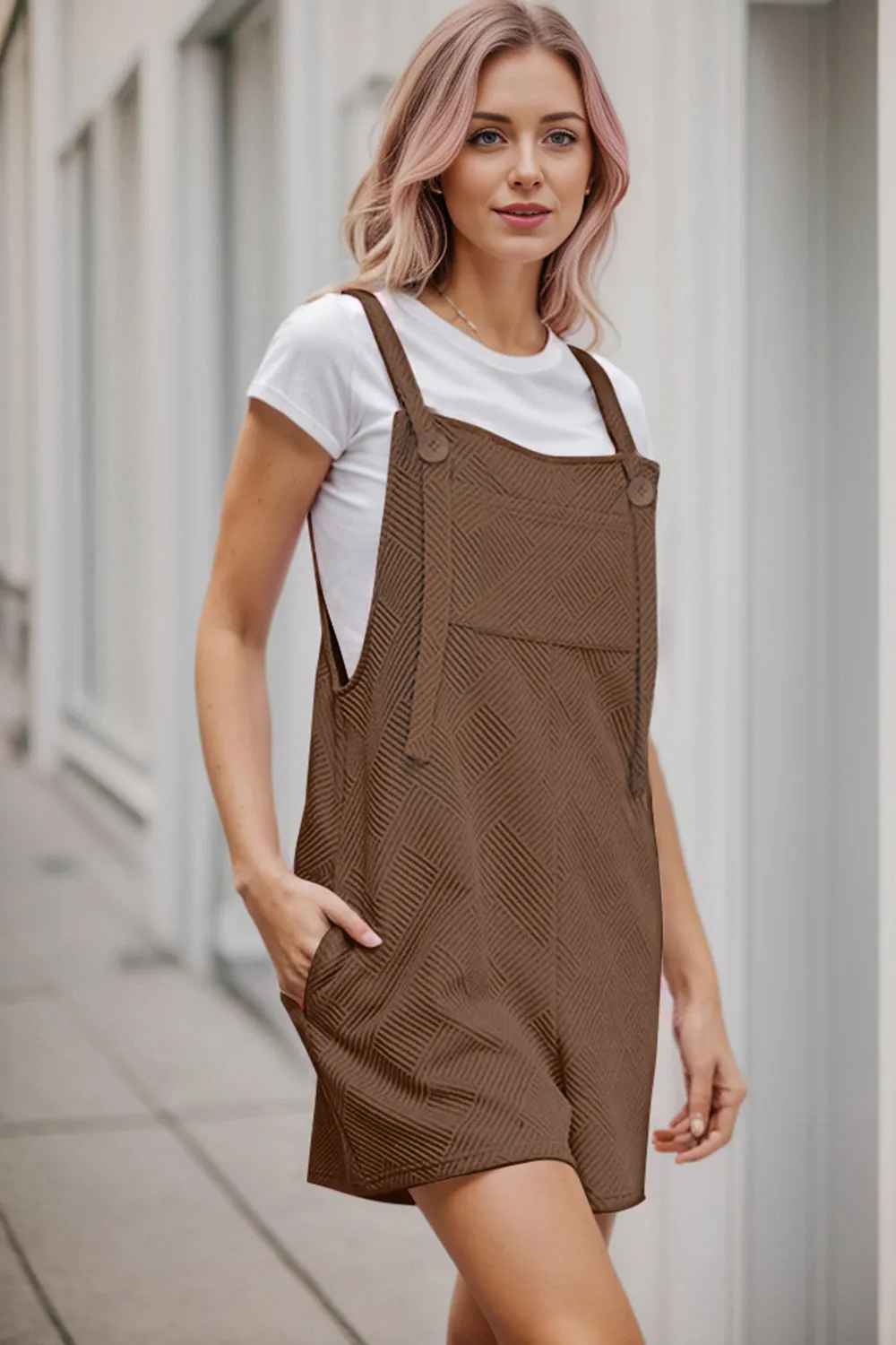 Textured Overall with Pockets