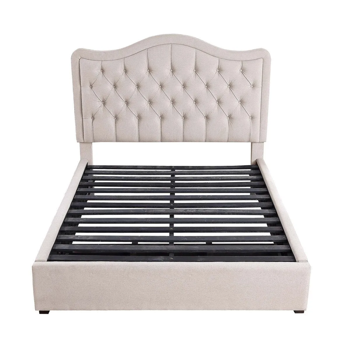 Toddrick Collection Beige Queen Platform Bed